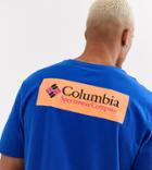 Columbia North Cascades T-shirt In Blue With Back Logo Exclusive At Asos