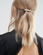 Designb London Glitter Rectangle Hair Clip - Gold