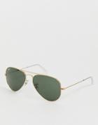 Ray-ban Aviator Sunglasses In Gold 0rb3025