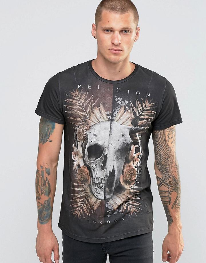 Religion T-shirt With Graphic Print - Black