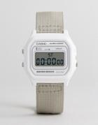 Casio W-59b-7avef Digital Canvas Watch In Beige - Beige