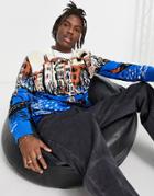 Vintage Supply Knit Sweater With All-over Venice Design-multi