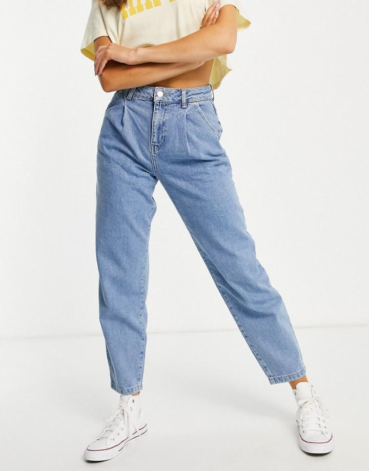 Miss Selfridge Barrel Leg Jean In Blue-blues