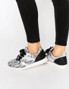 Asos Dynasty Lace Up Sneakers - Snake
