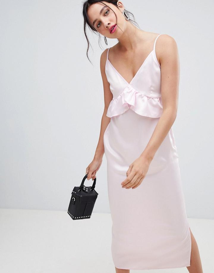 Vero Moda Frill Detail Cami Dress - Purple