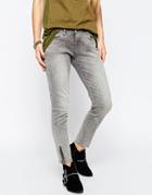 Blank Nyc Morning Skinny Cropped Jean With Ankle Zips In Gray Wash - Gray