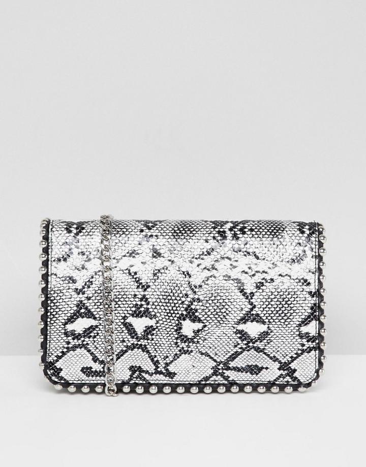 Missguided Faux Snake Skin Cross Body Bag - Multi