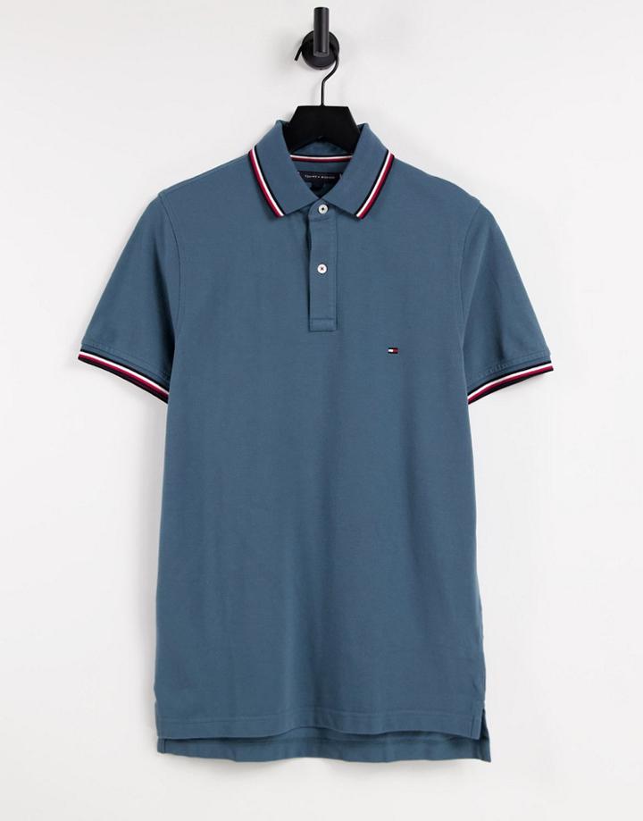 Tommy Hilfiger Tommy Tipped Slim Polo Shirt-grey