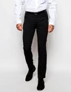 Rogues Of London Suit Pants In Slim Fit - Black