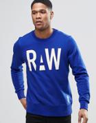 G-star Sagor Raw Print Sweatshirt - Bright Prince Blue