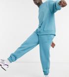 Collusion Sweatpants In Blue Heather Fabric Set-blues