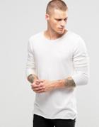 Siksilk Lightweight Sweater With Wide Collar - White