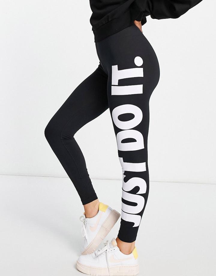 Nike Just Do It High-rise Leggings In Black