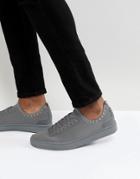 Stradivarius Knitted Low Top Sneakers In Gray - Gray