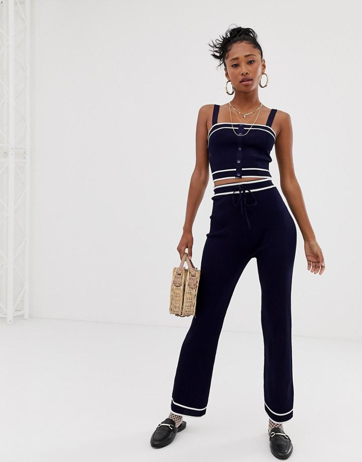 Emory Park Knitted Wide Leg Pants Two-piece