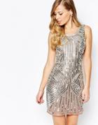 Frock And Frill Sequin Embellished Mini Dress - Silver