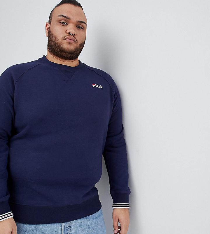 Fila Vintage Plus Sweatshirt With Small Script In Navy - Navy