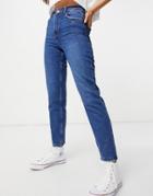 New Look Waist Enhance Mom Jean In Blue-blues