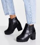 Simply Be Extra Wide Fit Amberley Chunky Heeled Ankle Boots In Black