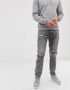 Diesel Mharky 90s Fit Jeans In 089at Gray - Gray