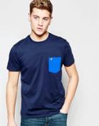 Lyle & Scott T-shirt With Contrast Pocket In Navy - Navy
