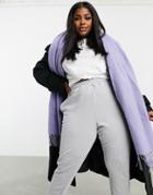 Asos Design Supersoft Long Woven Scarf With Tassels Dusty Lavender-purple