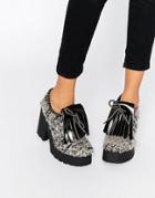 Eeight Janis Gray Boucle Heeled Shoes - Gray