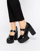 T.u.k. Yuni Mary Jane Brogue Platform Shoes - Black