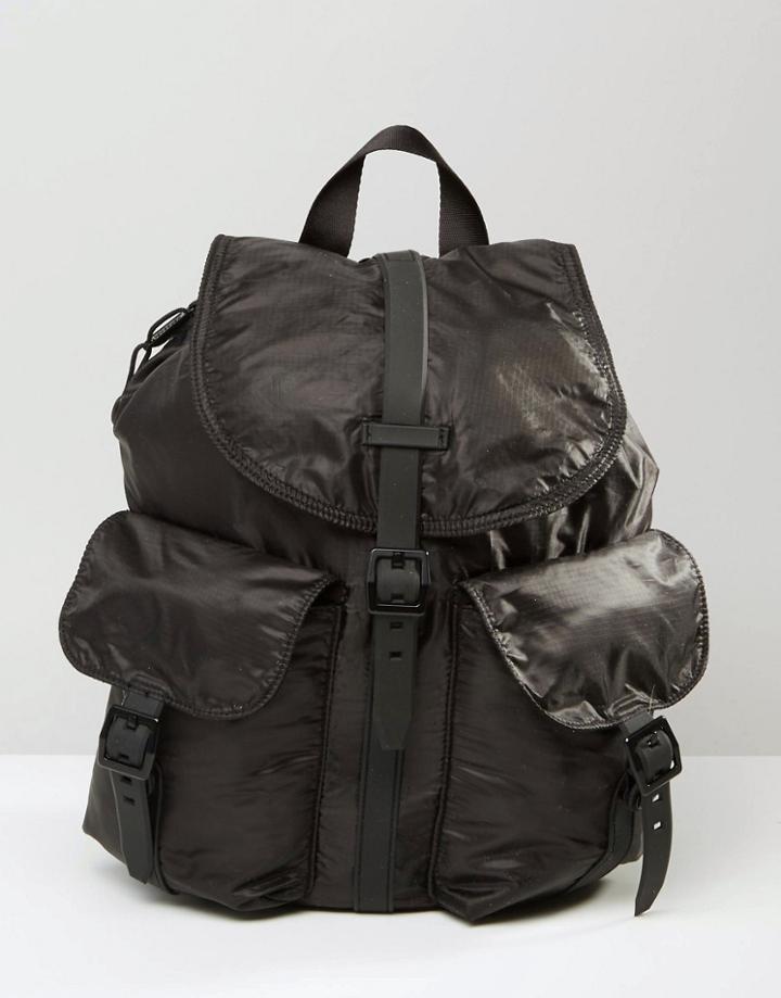 Herschel Dawson Ripstop Lightweight Fabric Backpack - Black Rubber
