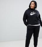 Nike Plus Black Hoodie With Metallic Logo
