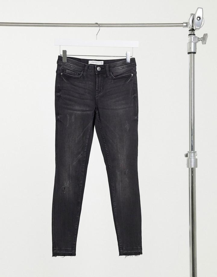 Jdy Jake High Rise Skinny Jean In Gray-grey