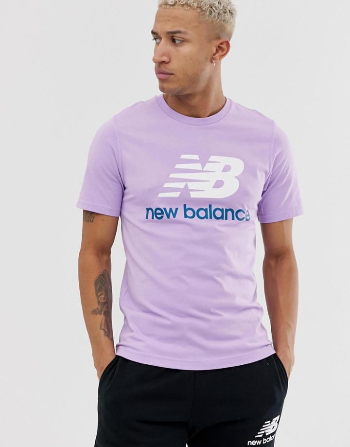 New Balance T-shirt With Large Logo In Pink