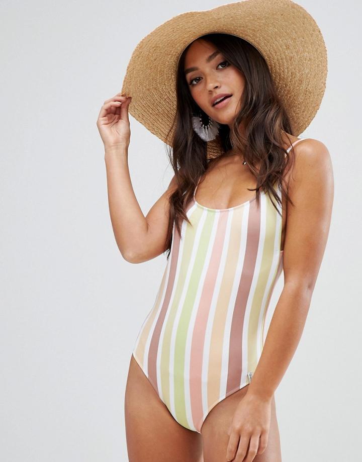 Rhythm Zimbabwe Swimsuit In Stripe-multi