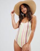 Rhythm Zimbabwe Swimsuit In Stripe-multi