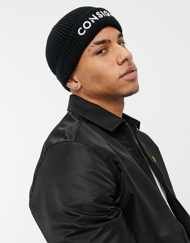 Consigned Fisherman Beanie-black