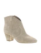 Ash Spiral Taupe Western Boots - Beige