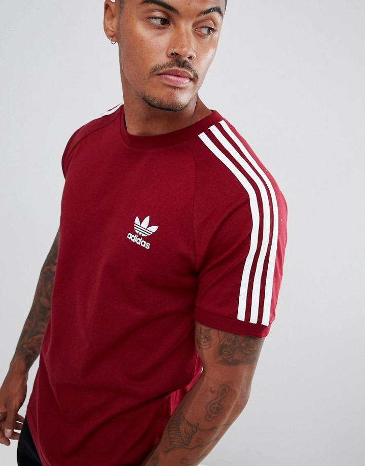 Adidas Originals California T-shirt In Red Dh5810 - Red