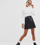 Another Reason Mini Skirt With Chain Waist Detail - Black