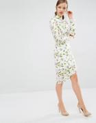 Asilio Skirt With Lace Up Detail And Asymmetric Hem - Multi