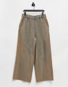 Asos Design Oversized Sweatpants In Beige Vintage Wash-neutral