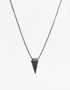 Icon Brand Crystal Necklace - Black