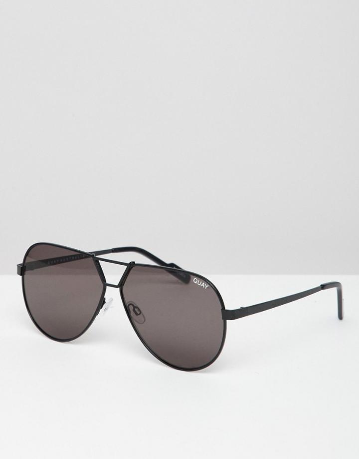Quay Australia Supernova Aviator Sunglasses - Black