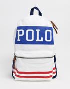 Polo Ralph Lauren Sports Logo Back Pack In White