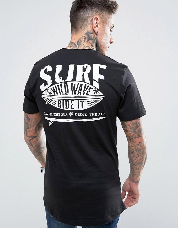 Wetts Back Pint Wild Wave T-shirt - Black