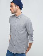 Penfield Ridley Neppy Shirt Buttondown Flannel Regular Fit In Gray - Gray