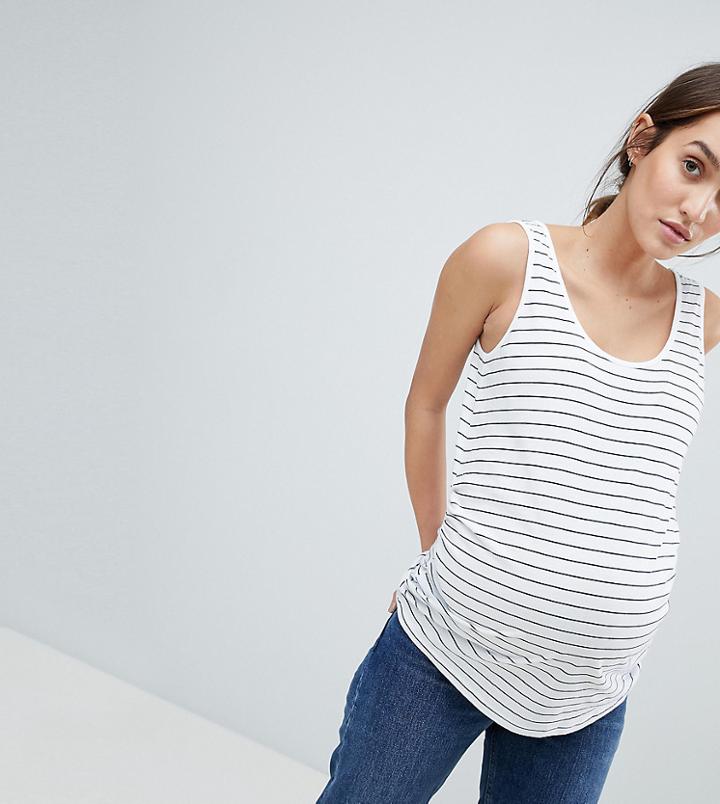 Asos Design Maternity Tank In Stripe - Multi