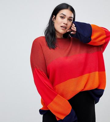 Rokoko Plus Oversized Stripe Sweater - Multi