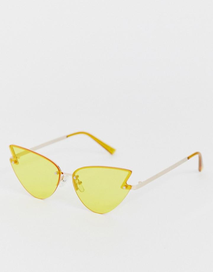 Aj Morgan Round Sunglasses In Yellow