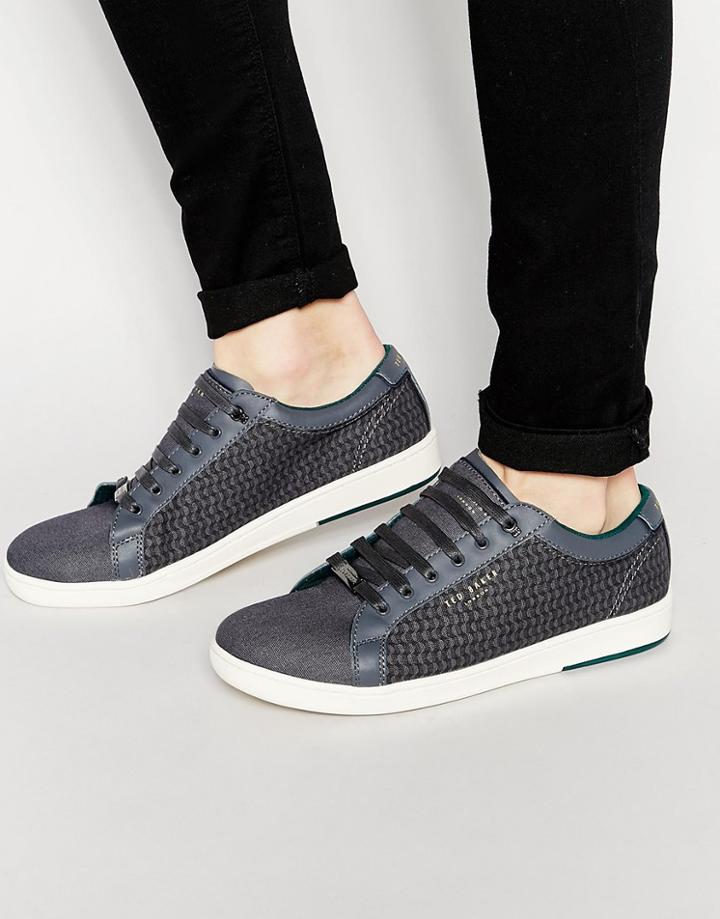 Ted Baker Keeran Print Sneakers - Gray