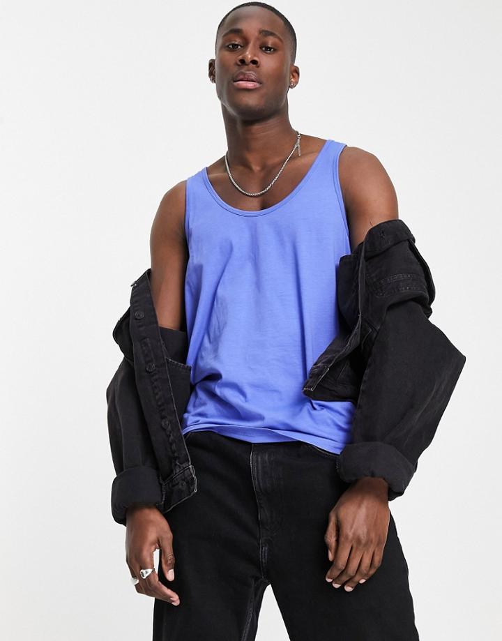 Asos Design Vest In Blue